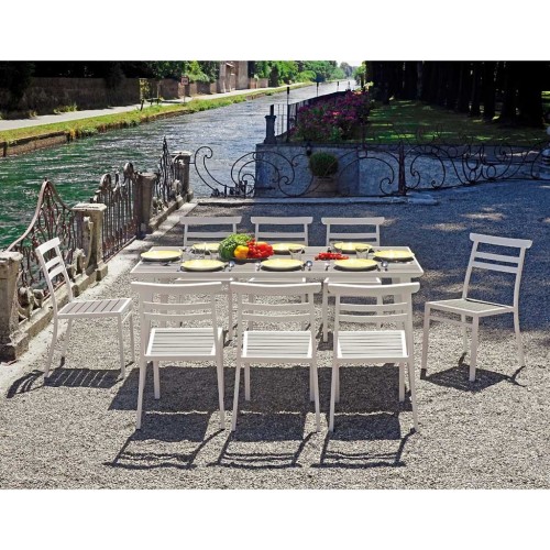 Sedia da giardino in alluminio bianco 48×62 Mama Garden CHA 44