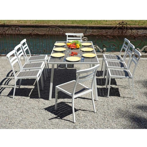 Sedia da giardino in alluminio bianco 48×62 Mama Garden CHA 44