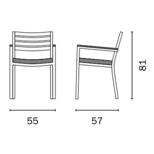 Sedia da giardino in alluminio bianco Zoagli Mama Garden CHA 35