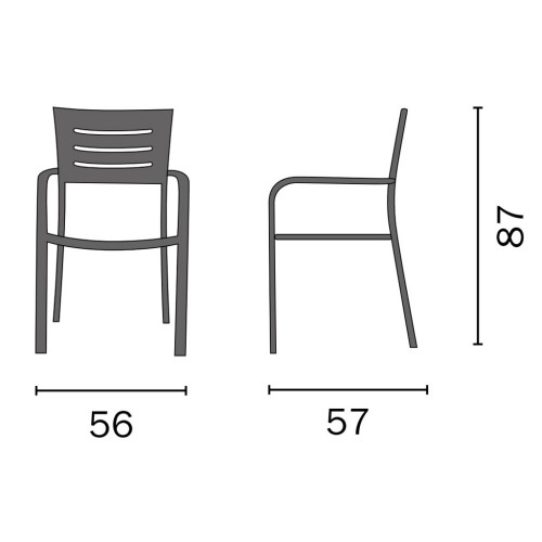 Sedia da giardino in alluminio impilabile Chiavari Mama Garden CHA 27G