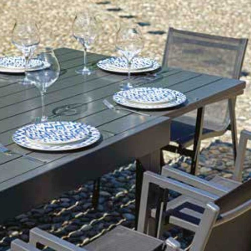 Sedia da giardino in alluminio e textilene grigio Pienza Mama Garden CHA 25