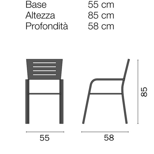 Sedia da giardino in ferro nero Taormina Mama Garden CHF 16N