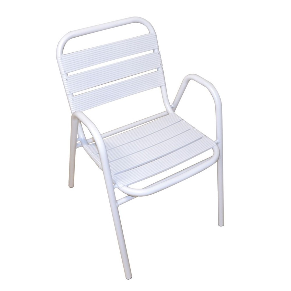 Sedia da giardino in alluminio bianco Calipso Mama Garden CC 64B