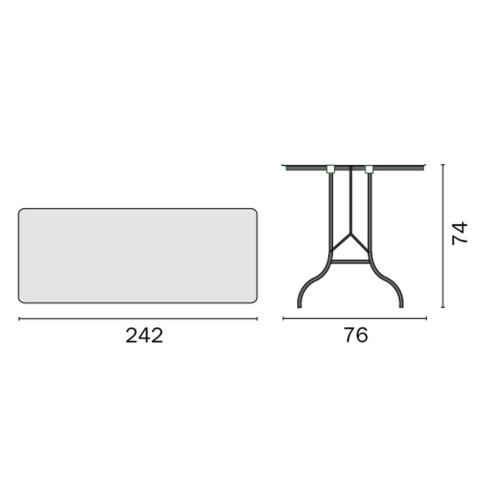 Tavolo pieghevole Catering 242×76 Mama Garden RTK 05