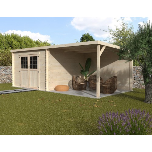 Casetta in legno da giardino 62243S891 Eden Decor et Jardin 605×298 cm Pannelli 28 mm