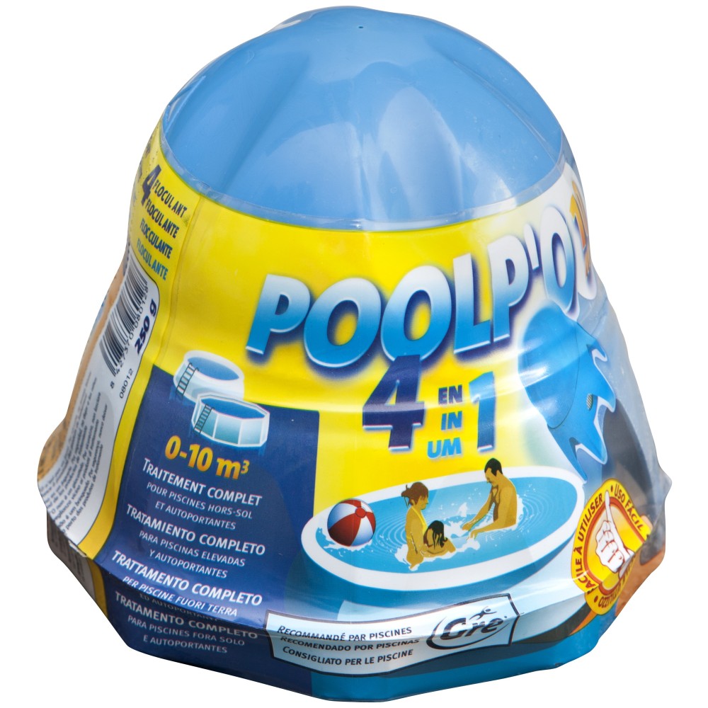 Poolp'o 4 in 1 da 250g per piscine da 0 a 10m³