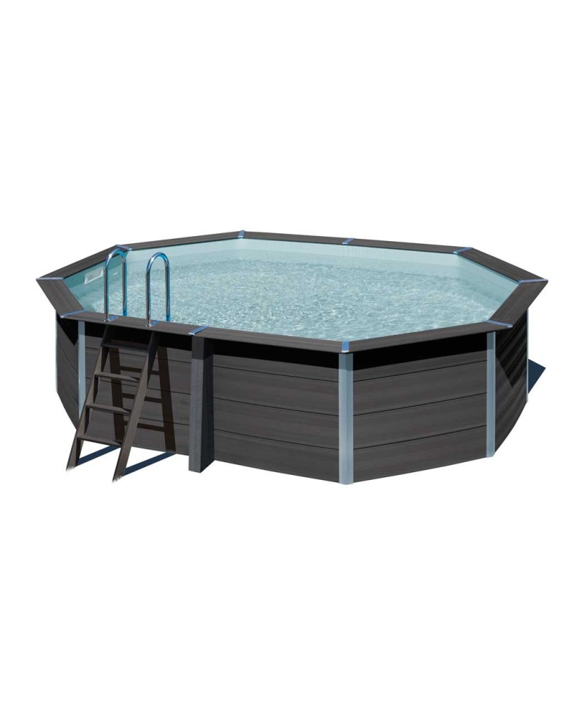 KIT Piscina ovale in composito GRE KPCOV52 Installazione facile 524x386x124