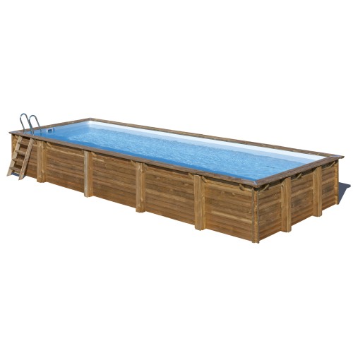 Piscina fuori terra  Rettangolare In legno 1018x427x146H Mint