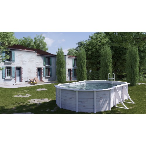 Kit Piscina fuori terra Gre Serie Finlandia Ovale 500×300 KIT500N