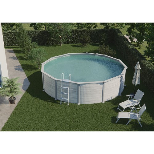 Kit Piscina fuori terra Gre Serie Groenlandia Rotonda 460×460 KITPR458N