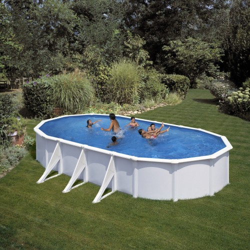 Piscina da montare Fidji Gre KIT730ECO ovale da 730x375