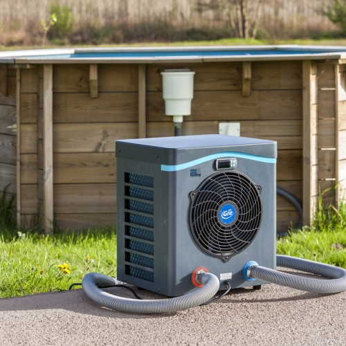 Mini pompa di calore da 1,31 kW per piscine fino a 40m³.