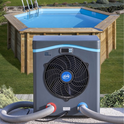 Mini pompa di calore da 1,31 kW per piscine fino a 40m³.