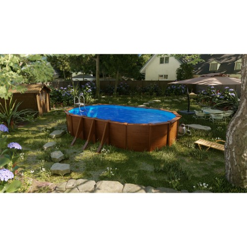 Piscina fuori terra - Pacific finitura legno 730x375x120 by Gre