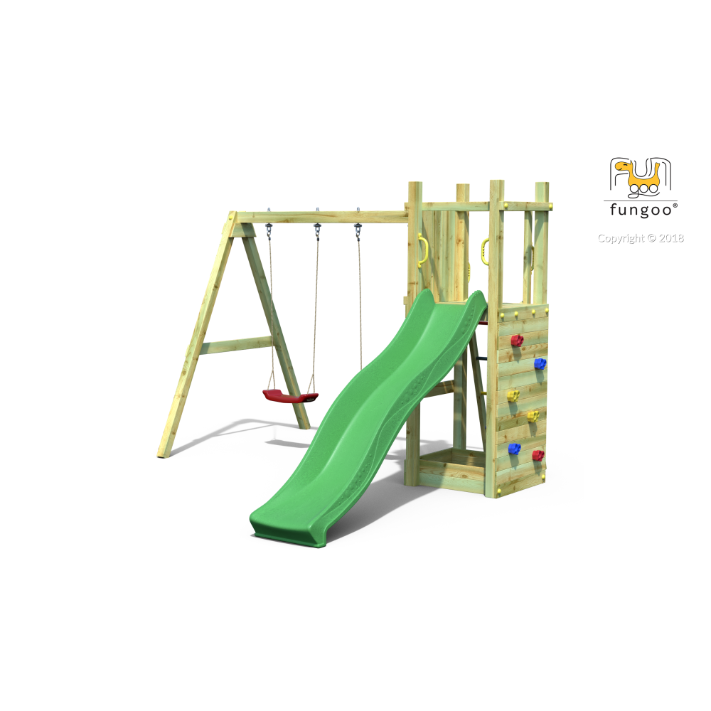 Parco giochi per bambini da giardino Fungoo Funny 3 double swing