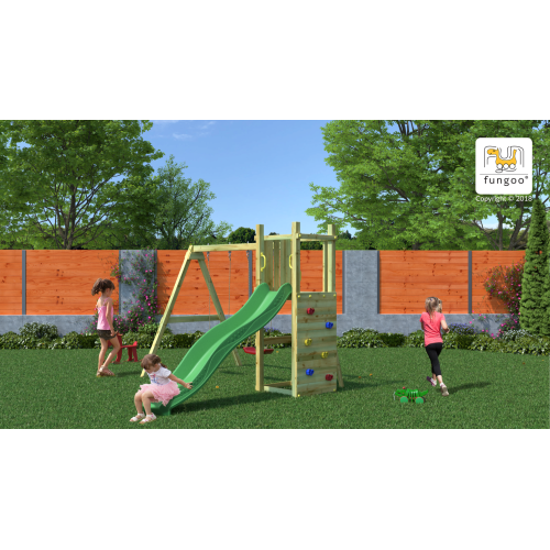 Parco giochi per bambini da giardino Fungoo Funny 3 double swing