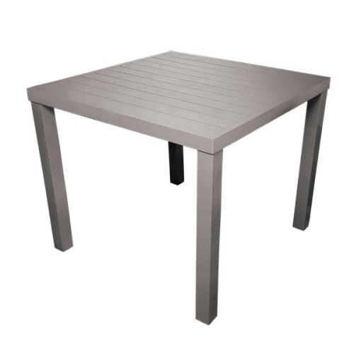 Tavolo San Vincenzo 80x80 cm in Alluminio Tortora – Design Moderno per Giardino e Piscina