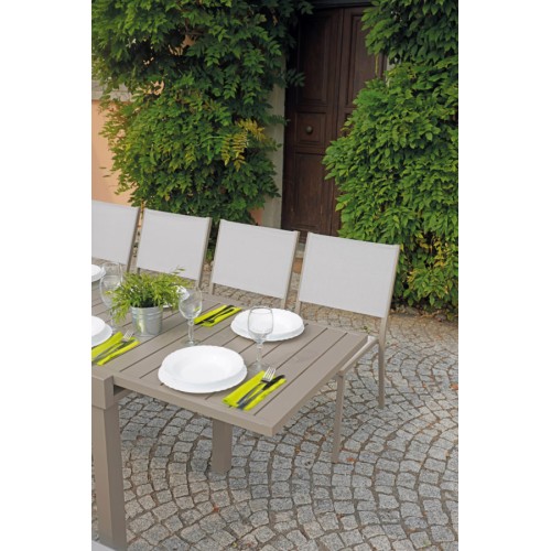 Tavolo da Balcone Capannori Allungabile 106/212x75 cm - Alluminio Tortora