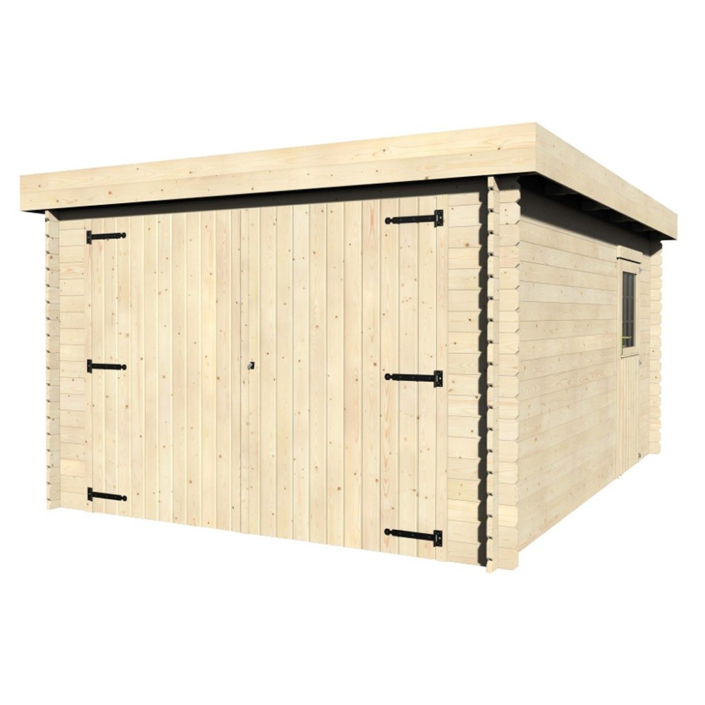 Garage in legno Galan Decor et Jardin 326×478 cm Pannelli 28 mm