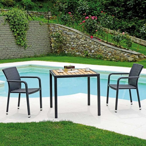 Sedia da giardino in rattan wenge Reims Mama Garden CHW 50