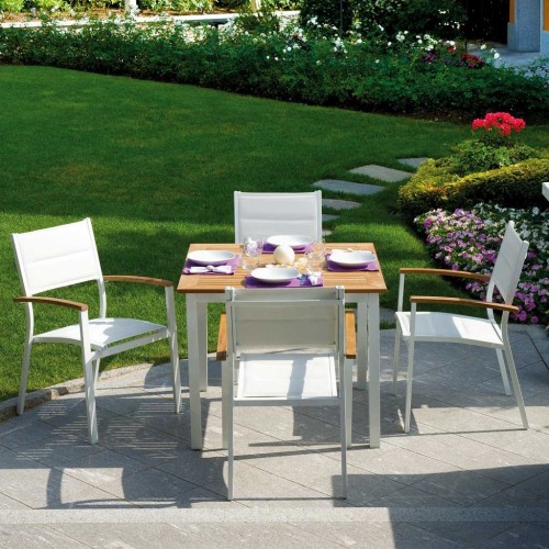 Sedia da giardino alluminio Bastia 57×58 Mama Garden CHT 80