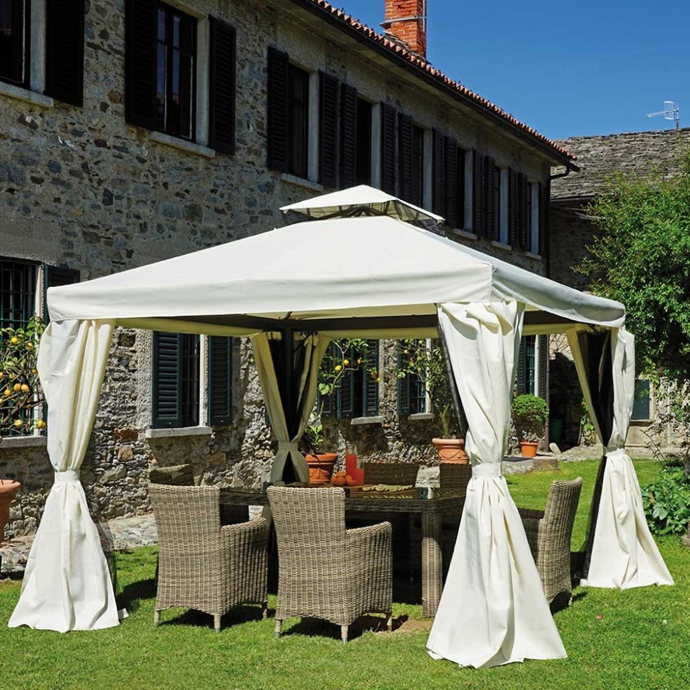 Gazebo da giardino in alluminio quadrato 300×300 Mama Garden GAZ 035