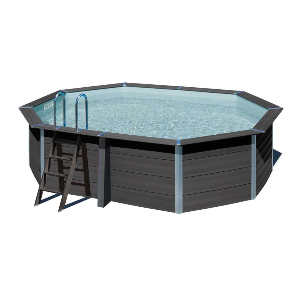 KIT Piscina ovale in composito GRE KPCOV52 Installazione facile 524x386x124